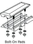 475 mm Bolt-On Rubber Pad 171mm Pitch- Heavy Duty